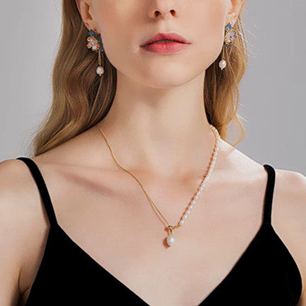 Y-Shaped Lariat Chain 14k Gold Link Drop Long Charm Necklace