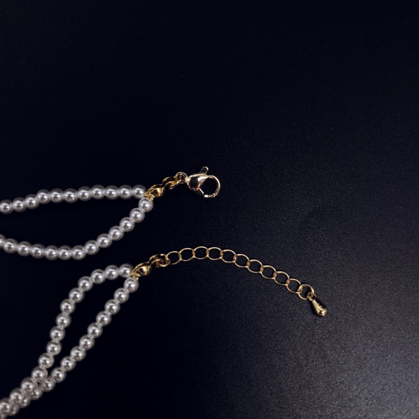 Chic Double-Strand Pearl Bracelet with Square Crystal Charms