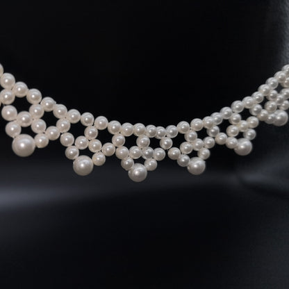Handmade Ethereal Artificial Pearl Enchanted Lace Like Choker