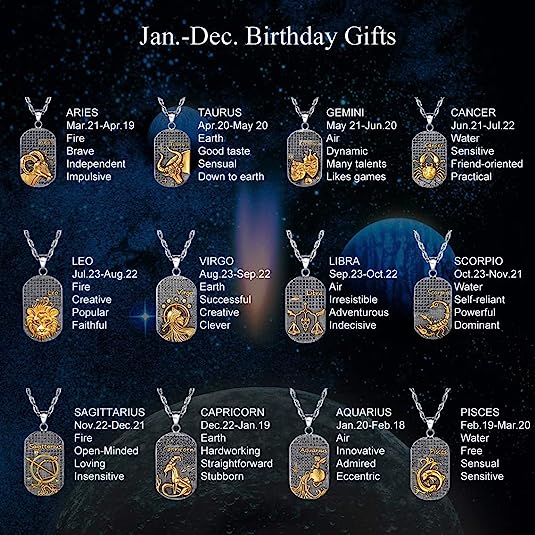 12 constellation necklace