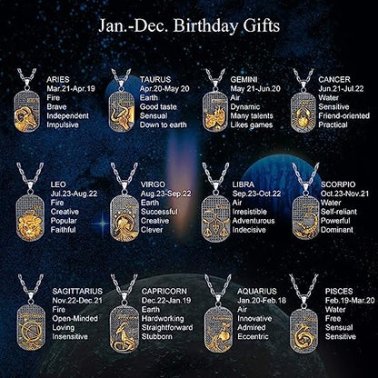 12 constellation necklace