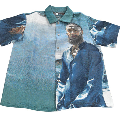 Nipsey Hussle Tapestry Button-Up Shirt
