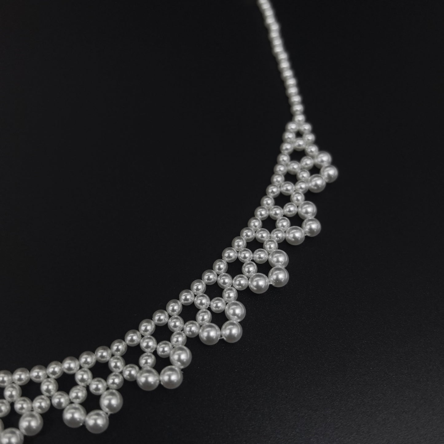 Elegant Handcrafted Pearl Cascade Necklace