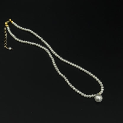 Handcrafted Classic White Pearl Necklace
