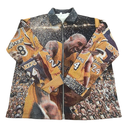 Basketball Legend Collage Woven Jacquard Tapestry Jacket