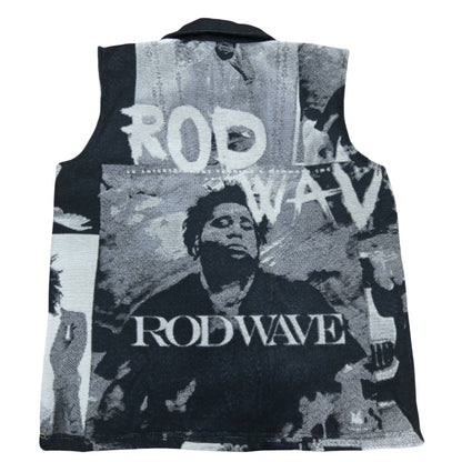 Vintage Rap Portrait Woven Tapestry Vest