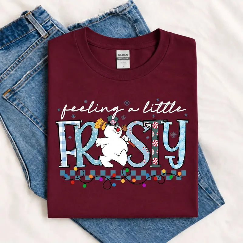 Feeling A Little Frosty Retro Snowman Christmas Sweatshirt ❄️🎄