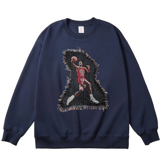 Michael Jordan Jump Shot Woven Patch Graphic Pullover