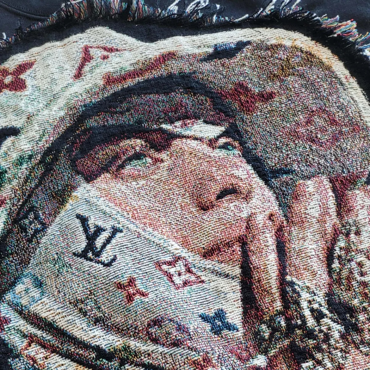 Billie Icon Tapestry Hoodie – Woven Jacquard Appliqué Graphic Hoodie