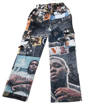 Hip-Hop Icon Tapestry Cargo Pants