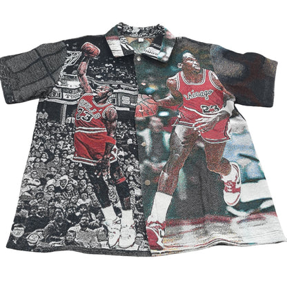 Jordan Iconic Shot Tapestry Button-Up Shirt