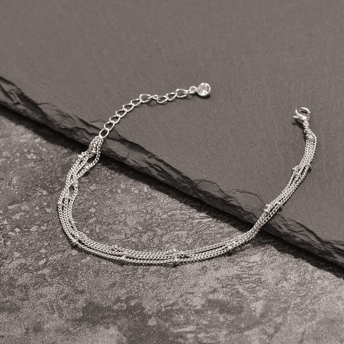 3 Layered Dainty Satellite Chain Bracelet