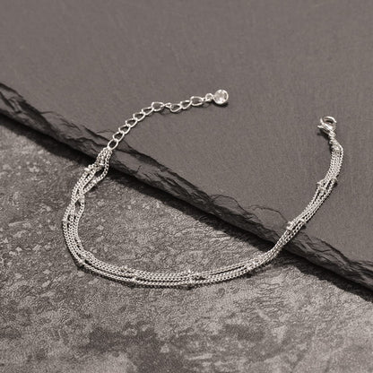 3 Layered Dainty Satellite Chain Bracelet