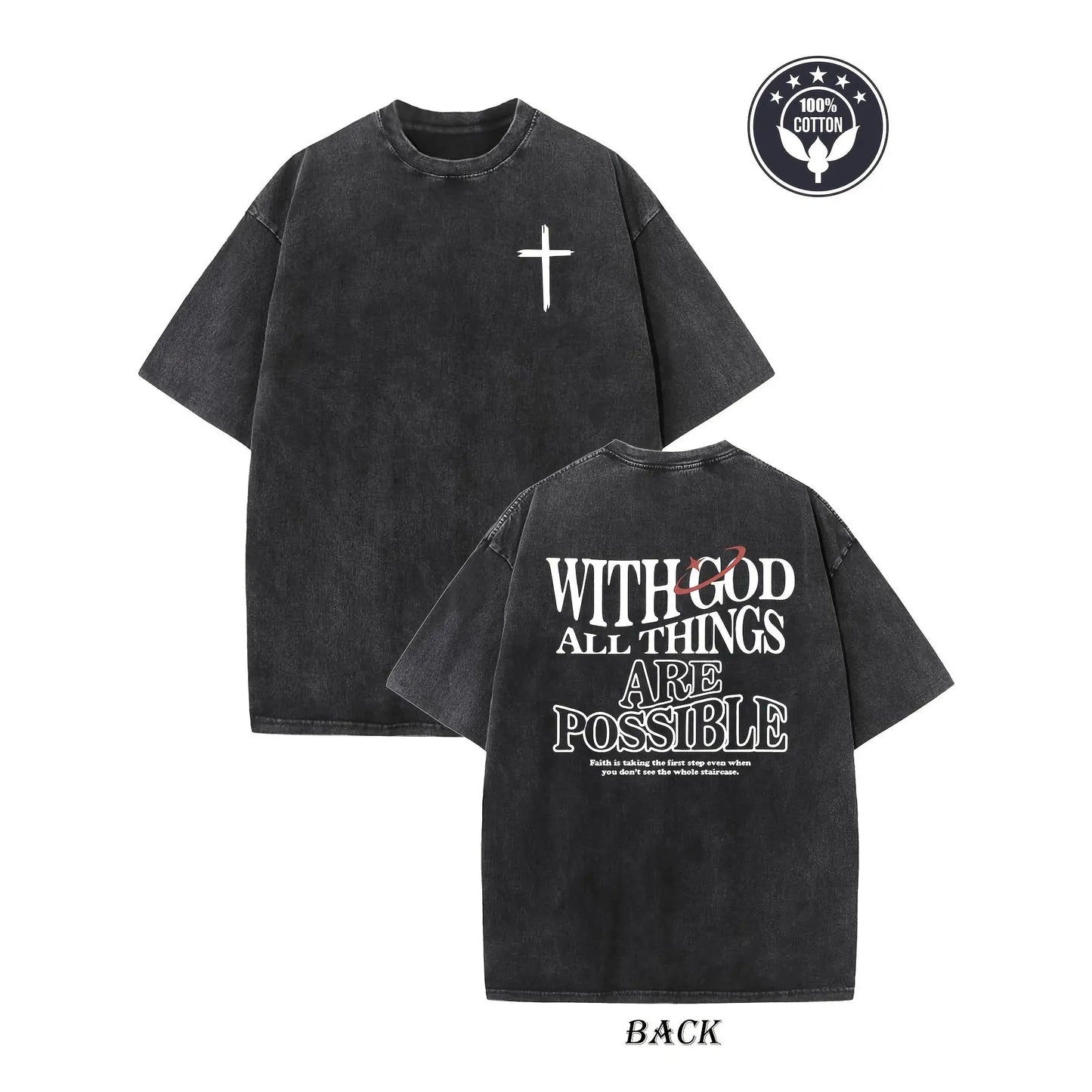 With God All Things Are Possible Christian T-Shirt