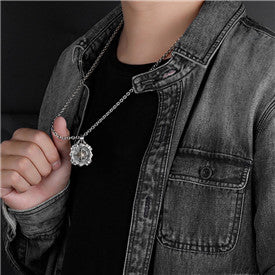 Retro Sailing Compass Necklace Navigator Forged for Male