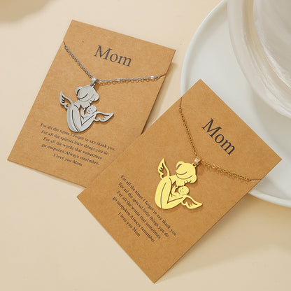 Angel Mom Necklace - A Heartfelt Gift for Mother's Day