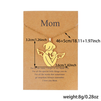 Angel Mom Necklace - A Heartfelt Gift for Mother's Day