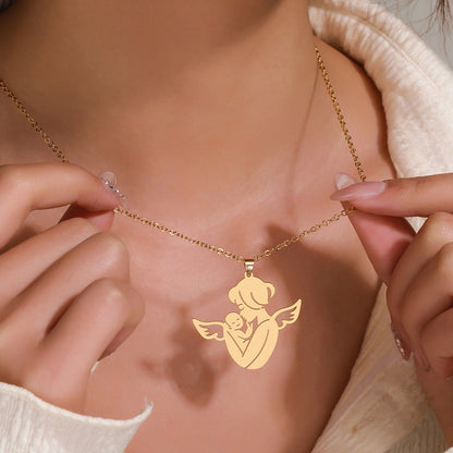 Angel Mom Necklace - A Heartfelt Gift for Mother's Day