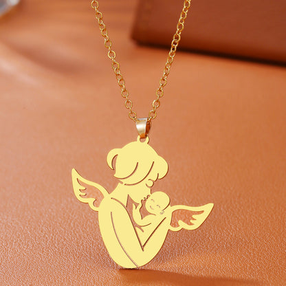 Angel Mom Necklace - A Heartfelt Gift for Mother's Day