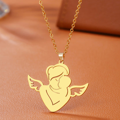Angel Mom Necklace - A Heartfelt Gift for Mother's Day