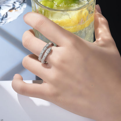 Serpenti-Inspired Snake Ring - Available in Silver and Rose Gold