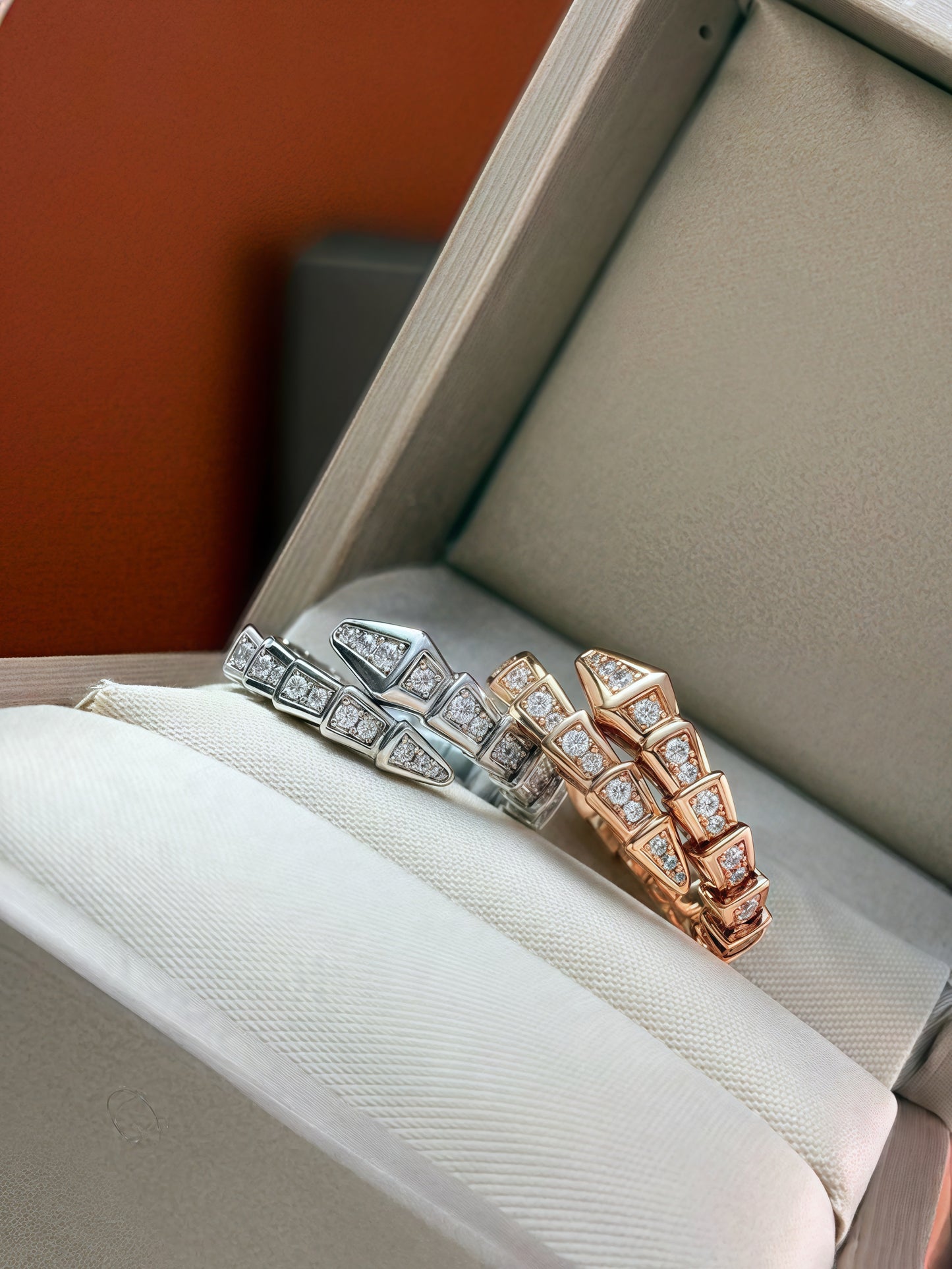 Serpenti-Inspired Snake Ring - Available in Silver and Rose Gold