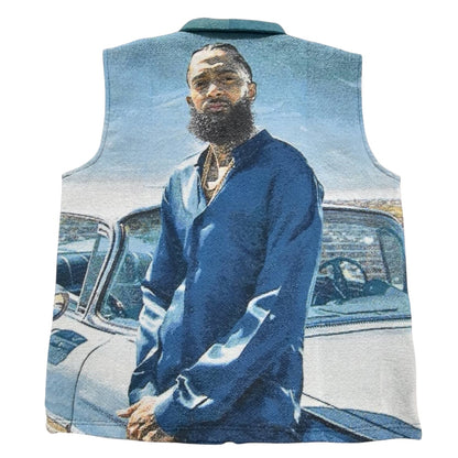 West Coast Hustle Woven Jacquard Tapestry Vest