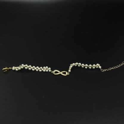 Handcrafted Elegant Infinity Pearl Bracelet