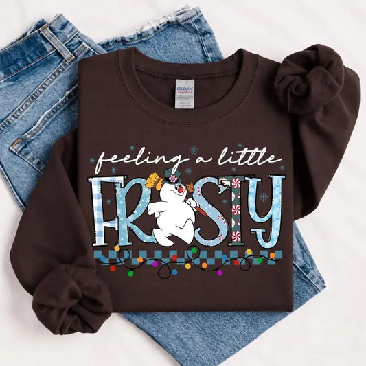 Feeling A Little Frosty Retro Snowman Christmas Sweatshirt ❄️🎄