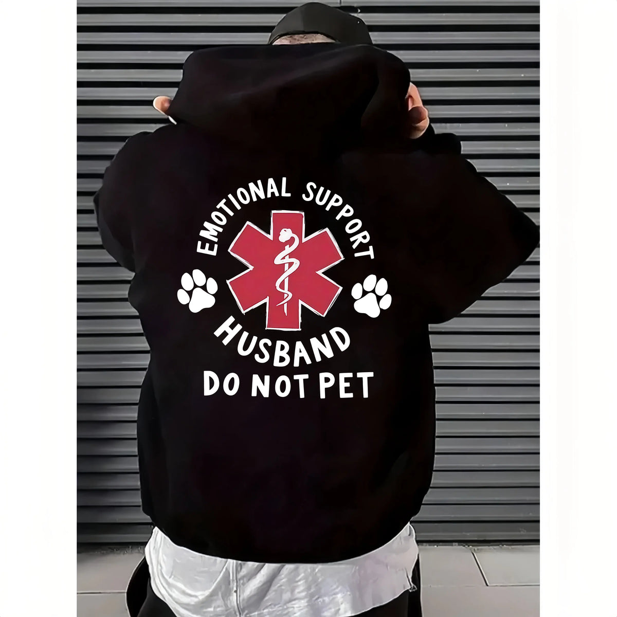 Emotional Support Husband Do Not Pet Funny Marriage Tee sweatshirt Hoodie