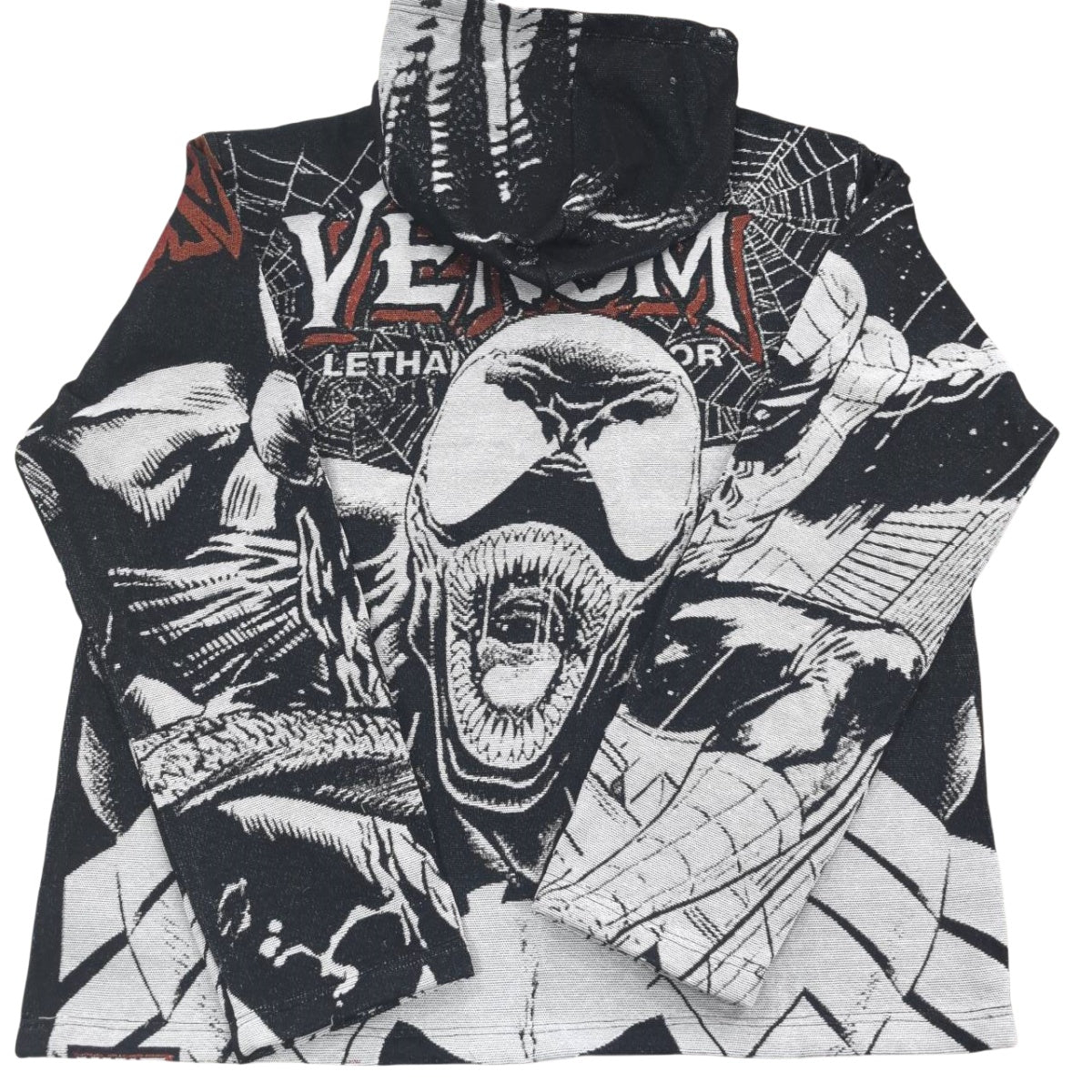 Spider-Man & Venom Tapestry Short Sleeve Button Hoodie