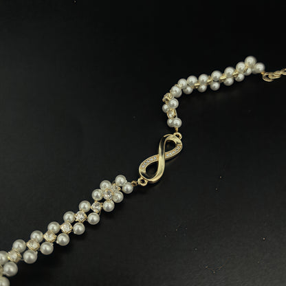 Handcrafted Elegant Infinity Pearl Bracelet
