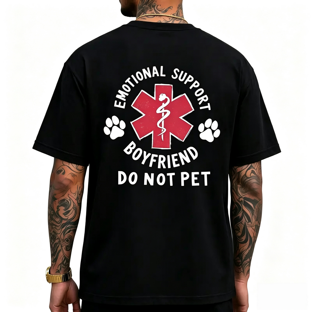 Emotional Support Boyfriend Do Not Pet Funny Couple Tee Sweatshirt Hoodie