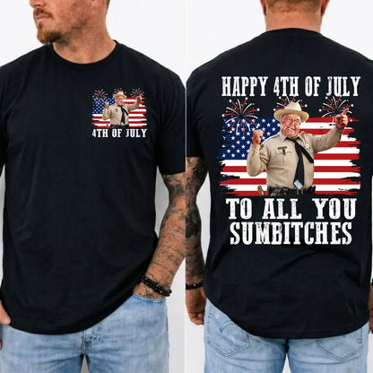 Happy 4th of July Funny Sheriff Patriotic T-Shirt