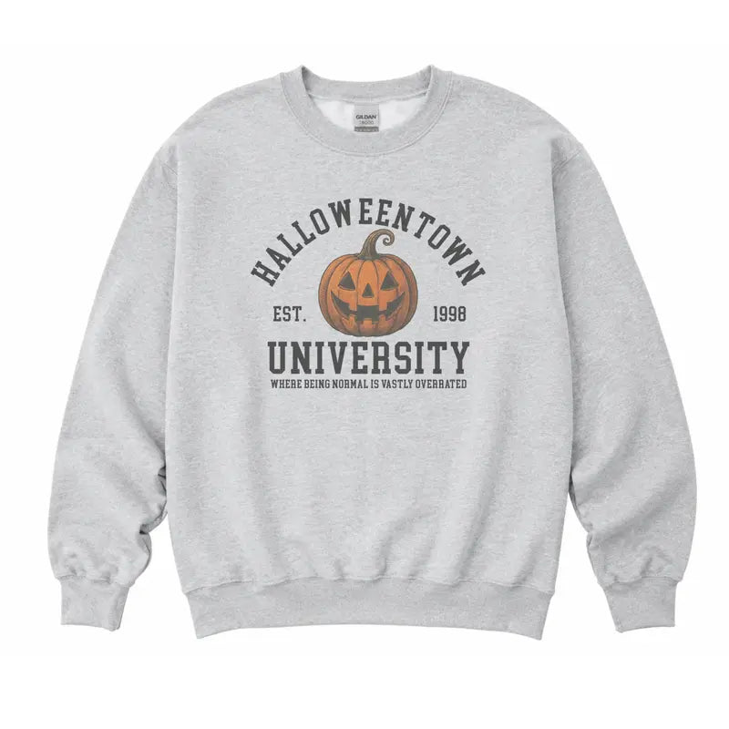Halloween Town University Vintage Sweatshirt – Spooky Season Graphic Pullover