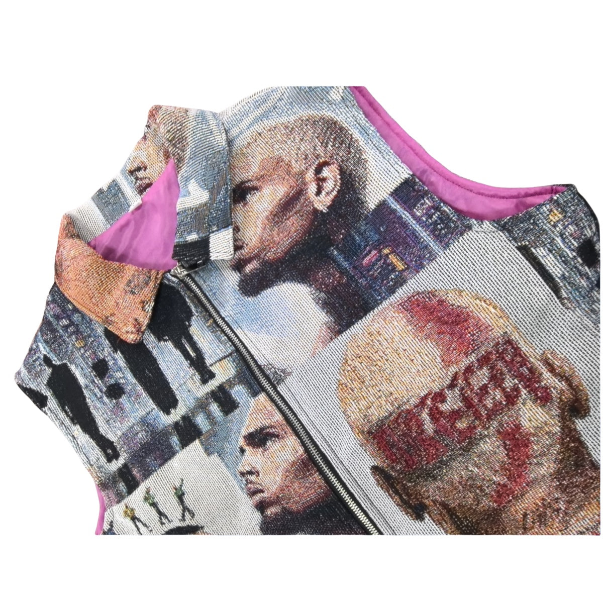 Artistic Streetwear Tapestry Sleeveless Jacket