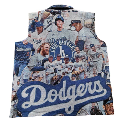Vintage LA Baseball Woven Tapestry Vest