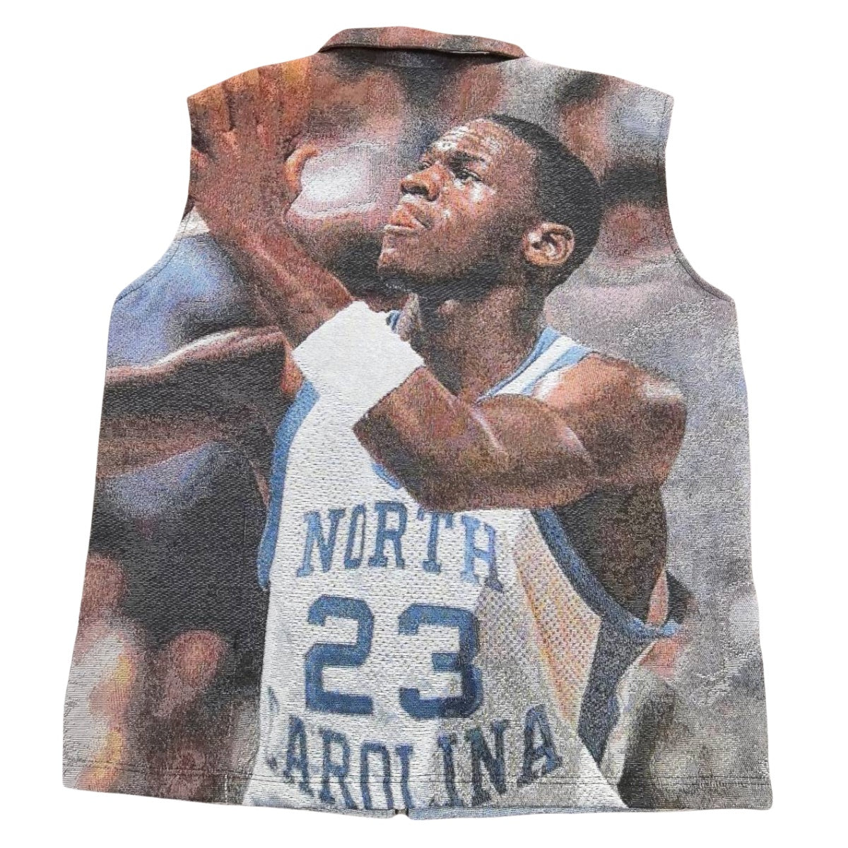 Vintage Basketball Legend Woven Jacquard Tapestry Vest