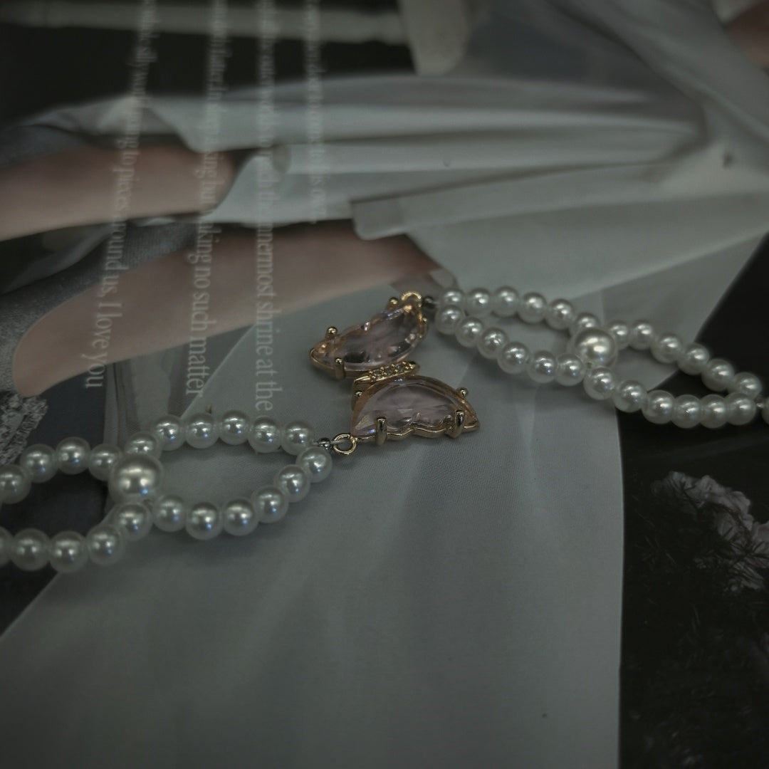 Elegant Artificial Pearl Butterfly Bracelet - Handcrafted Jewelry for Everyday Elegance