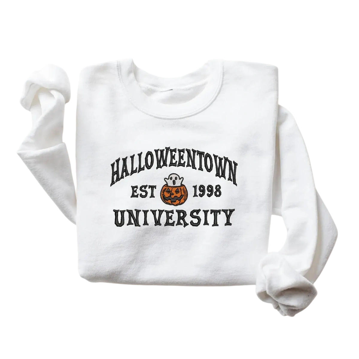 Halloween Town University Crewneck Sweatshirt – Vintage Halloween Pink Pullover