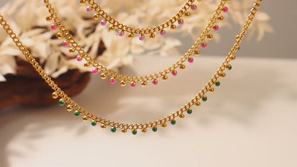 Colorful Necklace Oil Drip Pendant Choker Necklaces