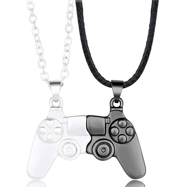 Magnet Game Controller Necklace Couple Matching Pendant Necklace
