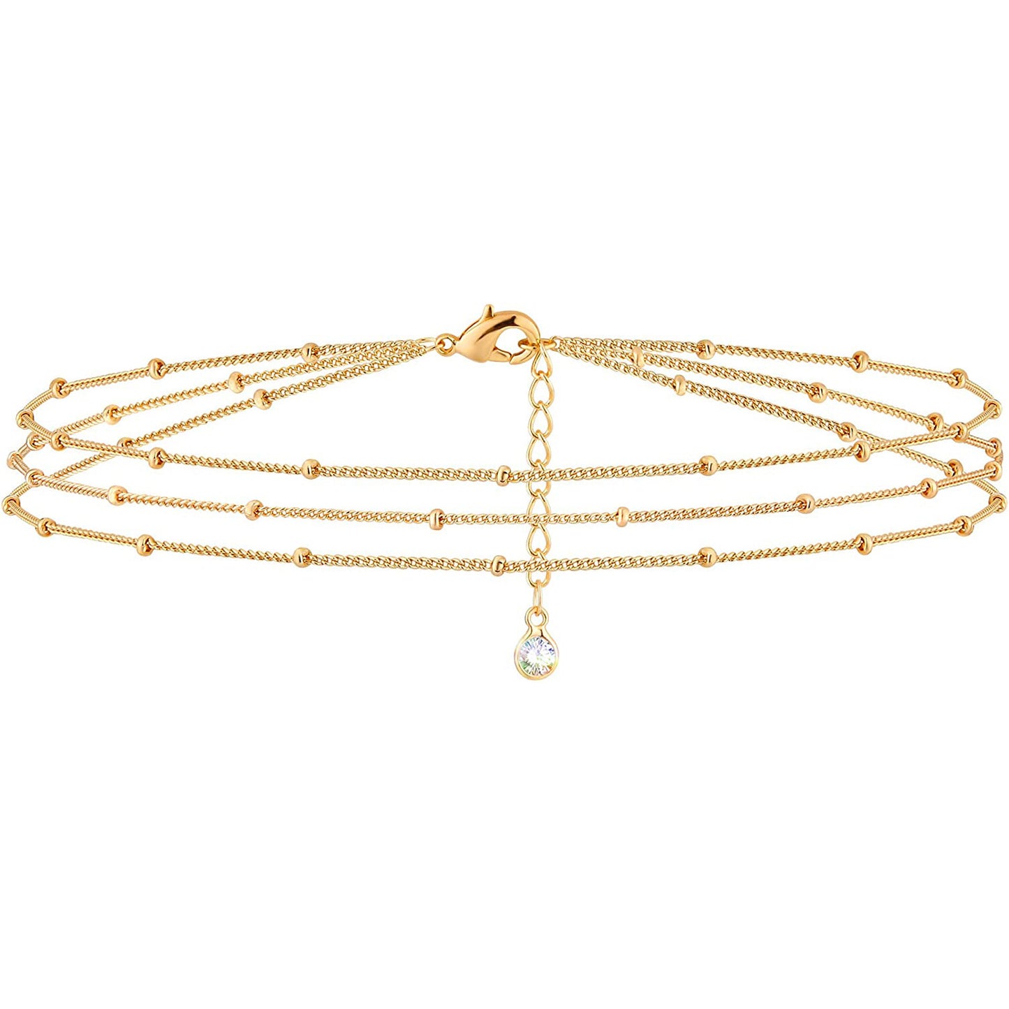 3 Layered Dainty Satellite Chain Bracelet