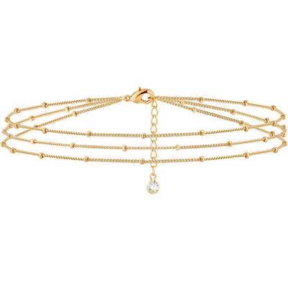 3 Layered Dainty Satellite Chain Bracelet