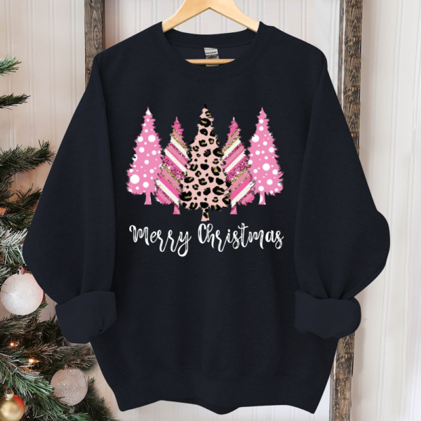 Ladies Merry Christmas Shirt. Women Christmas Shirt. Cute Christmas Shirt. Women Holiday Shirt. Leopard Print Christmas Tree Shirt