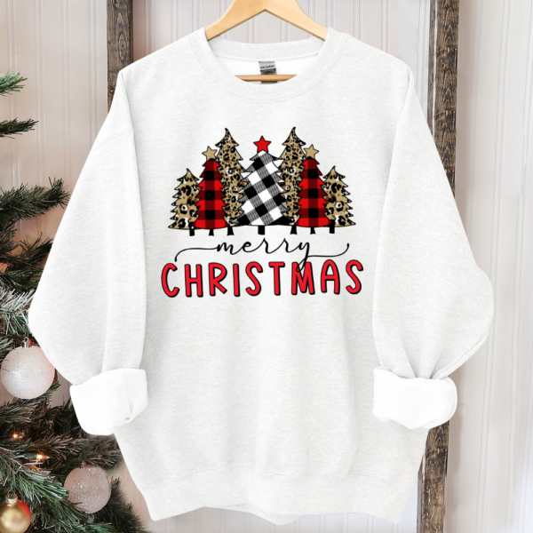 Ladies Merry Christmas Shirt. Women Christmas Shirt. Cute Christmas Shirt. Women Holiday Shirt. Leopard Print Christmas Tree Shirt