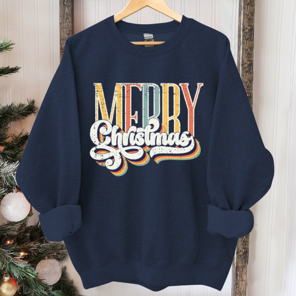 Retro Merry Christmas Sweatshirt. Cute Christmas Sweatshirt. Merry Christmas. Christmas Crewneck. Holiday Sweatshirt. Winter Sweatshirt