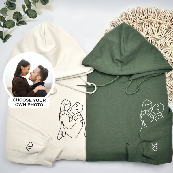 Custom Embroidered Portrait Hoodie From Your Photo