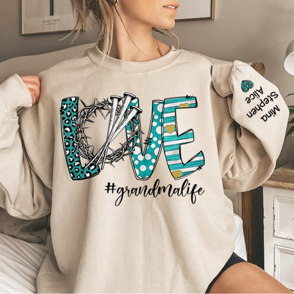 Love grandma life Sweatshirt. Custom Mimi & Grandkids Sweatshirt