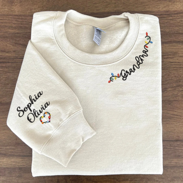 Embroidered Grandma Christmas 2024 Sweatshirt